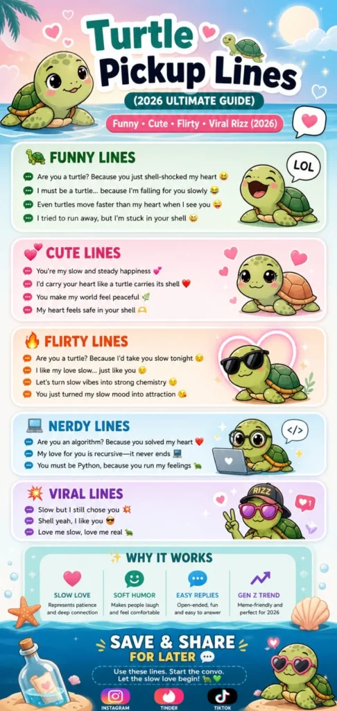 Turtle Pickup Lines