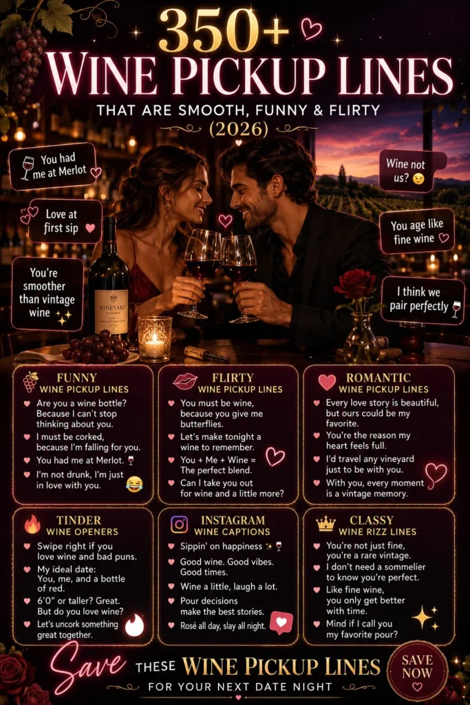 Wine Pickup Lines
